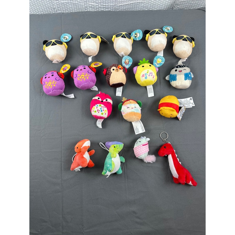 Lot Of 15 Mini Plush Squishmallows McDonalds Grimace Prince Maui Disney
